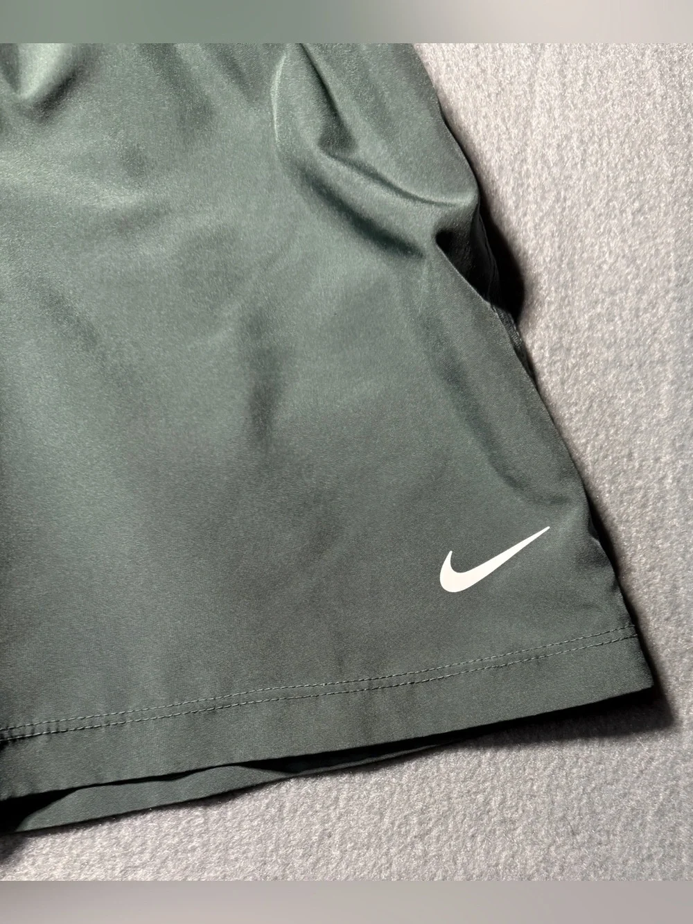 Nike Forest Green Performance Shorts with White Swoosh